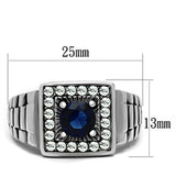 TK370 - Stainless Steel Ring High polished (no plating) Men Synthetic Montana