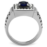 TK370 - Stainless Steel Ring High polished (no plating) Men Synthetic Montana