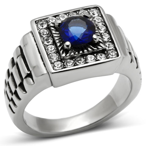 TK370 - Stainless Steel Ring High polished (no plating) Men Synthetic Montana