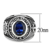 TK3727 - Stainless Steel Ring High polished (no plating) Men Synthetic Montana