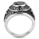 TK3727 - Stainless Steel Ring High polished (no plating) Men Synthetic Montana