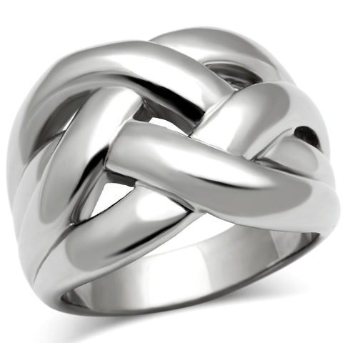 TK396 - Stainless Steel Ring High polished (no plating) Women No Stone No Stone