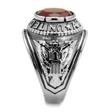 TK414706 - Stainless Steel Ring High-Polished Men Synthetic Siam