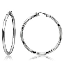 TK420 - High polished (no plating) Stainless Steel Earrings with No Stone