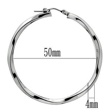 TK420 - High polished (no plating) Stainless Steel Earrings with No Stone