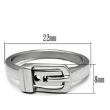 TK472 - Stainless Steel Ring High polished (no plating) Women No Stone No Stone