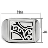 TK482 - Stainless Steel Ring High polished (no plating) Men No Stone No Stone