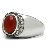 TK499 - Stainless Steel Ring High polished (no plating) Men Semi-Precious Siam