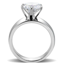 TK52004 - Stainless Steel Ring High polished (no plating) Women AAA Grade CZ Clear