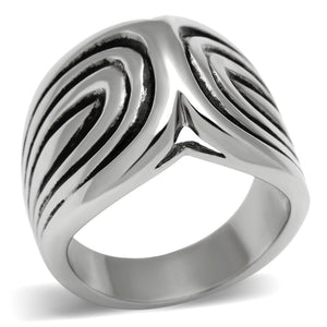 TK521 - Stainless Steel Ring High polished (no plating) Women No Stone No Stone