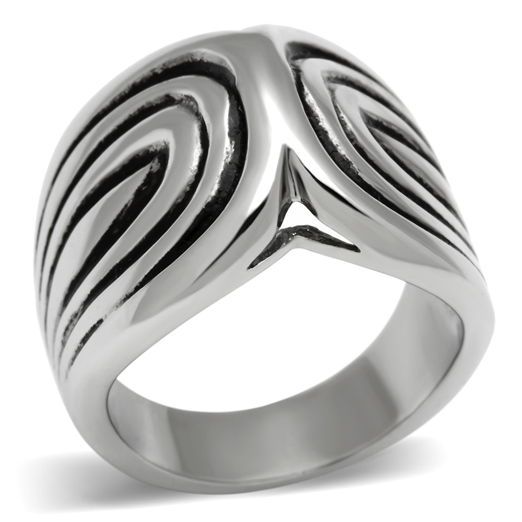 TK521 - Stainless Steel Ring High polished (no plating) Women No Stone No Stone