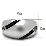TK524 - Stainless Steel Ring High polished (no plating) Women No Stone No Stone