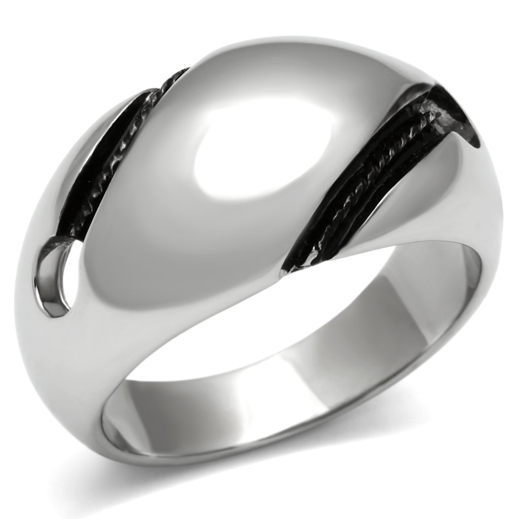 TK524 - Stainless Steel Ring High polished (no plating) Women No Stone No Stone