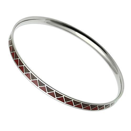 TK529 - Stainless Steel Bangle High polished (no plating) Women Epoxy Siam