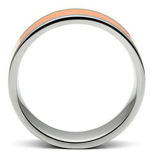 TK544 - Stainless Steel Ring High polished (no plating) Women Epoxy Orange