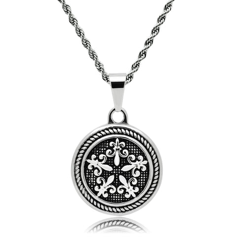 TK551 - High polished (no plating) Stainless Steel Chain Pendant with No Stone