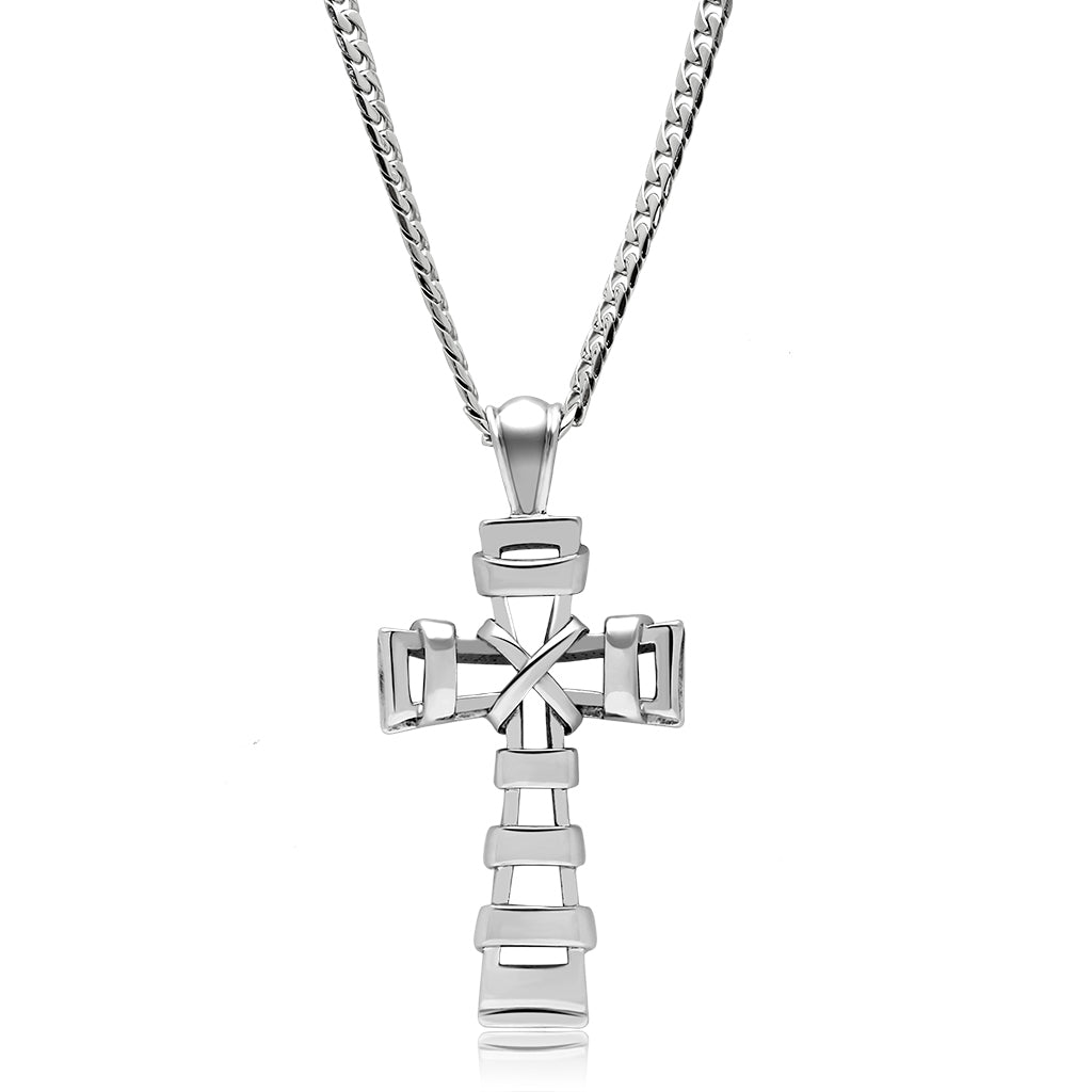 TK555 - High polished (no plating) Stainless Steel Necklace with No Stone