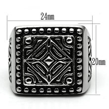 TK585 - Stainless Steel Ring High polished (no plating) Men No Stone No Stone