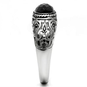 TK599 - Stainless Steel Ring High polished (no plating) Men Blue Sand Montana
