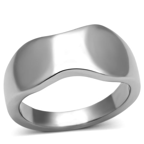 TK618 - Stainless Steel Ring High polished (no plating) Women No Stone No Stone