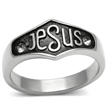 TK631 - Stainless Steel Ring High polished (no plating) Unisex Top Grade Crystal Clear