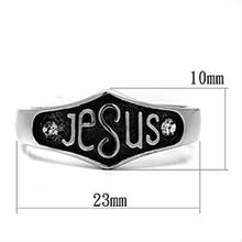 TK631 - Stainless Steel Ring High polished (no plating) Unisex Top Grade Crystal Clear