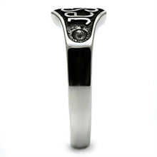 TK631 - Stainless Steel Ring High polished (no plating) Unisex Top Grade Crystal Clear