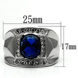 TK699 - Stainless Steel Ring High polished (no plating) Men Synthetic Montana