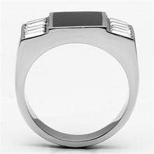 TK712 - Stainless Steel Ring High polished (no plating) Men Top Grade Crystal Clear