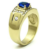 TK715 - Stainless Steel Ring IP Gold(Ion Plating) Men Synthetic Montana