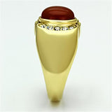 TK729 - Stainless Steel Ring IP Gold(Ion Plating) Men Semi-Precious Siam