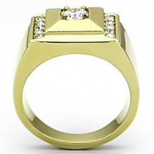 TK732 - Stainless Steel Ring IP Gold(Ion Plating) Men AAA Grade CZ Clear