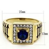 TK754 - Stainless Steel Ring Two-Tone IP Gold (Ion Plating) Men Synthetic Montana