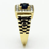 TK754 - Stainless Steel Ring Two-Tone IP Gold (Ion Plating) Men Synthetic Montana