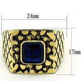TK763 - Stainless Steel Ring IP Gold(Ion Plating) Men Synthetic Montana