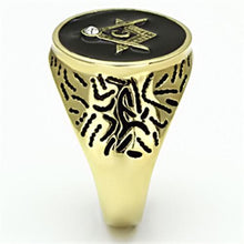 TK768 - Stainless Steel Ring IP Gold(Ion Plating) Men Top Grade Crystal Clear