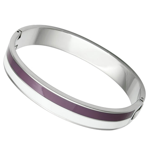 TK790 - Stainless Steel Bangle High polished (no plating) Women Epoxy Multi Color