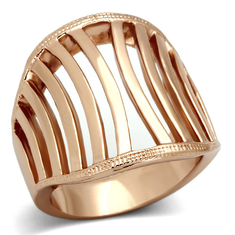 TK859 - Stainless Steel Ring IP Rose Gold(Ion Plating) Women No Stone No Stone