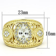 TK868 - Stainless Steel Ring IP Gold(Ion Plating) Women AAA Grade CZ Clear