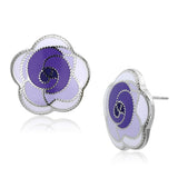 TK903 - Stainless Steel Earrings High polished (no plating) Women Epoxy Multi Color