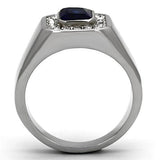 TK954 - Stainless Steel Ring High polished (no plating) Men Synthetic Montana