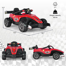 12V Kids Ride on Electric Formula Racing Car with Remote Control-Pink