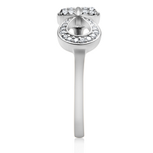 TS047 - 925 Sterling Silver Ring Rhodium Women AAA Grade CZ Clear