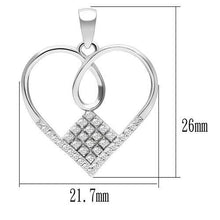 TS062 - 925 Sterling Silver Necklace Rhodium Women AAA Grade CZ Clear