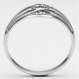 TS072 - 925 Sterling Silver Ring Rhodium Women AAA Grade CZ Clear