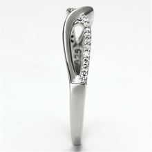 TS087 - 925 Sterling Silver Ring Rhodium Women AAA Grade CZ Clear