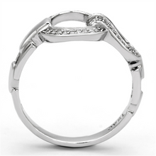 TS105 - 925 Sterling Silver Ring Rhodium Women AAA Grade CZ Clear