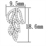 TS117 - 925 Sterling Silver Earrings Rhodium Women AAA Grade CZ Clear