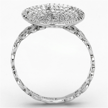 TS121 - 925 Sterling Silver Ring Rhodium Women AAA Grade CZ Clear