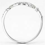 TS129 - 925 Sterling Silver Ring Rhodium Women AAA Grade CZ Clear
